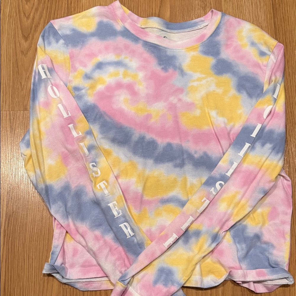 Hollister Pastel Tie-Dye Long Sleeve Top